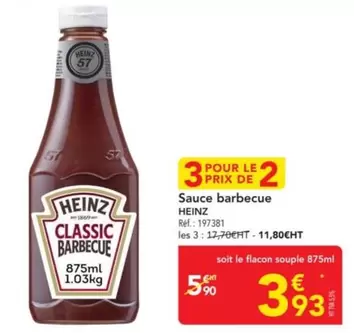 Heinz - Sauce Barbecue offre à 5,9€ sur Metro