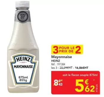 Heinz - Mayonnaise offre à 5,62€ sur Metro