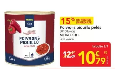 Poivrons Piquillo Pelés offre à 10,79€ sur Metro