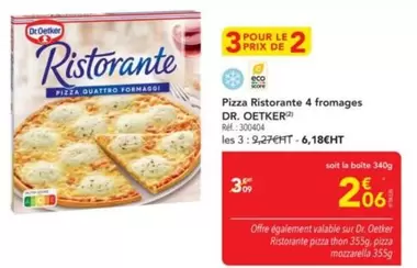 Dr. Oetker - Pizza Ristorante 4 Fromages offre à 2,06€ sur Metro