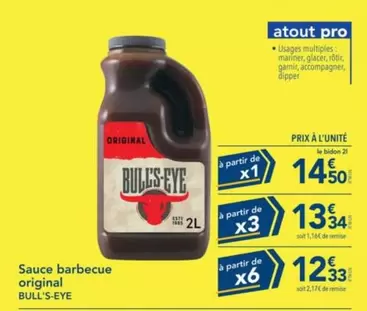Bull's-Eye - Sauce Barbecue Original offre à 12,33€ sur Metro