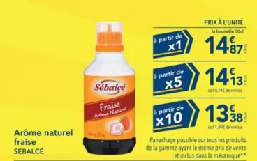 TOUS - Arôme Naturel Fraise offre à 14,87€ sur Metro
