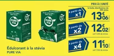 Pure Via - Édulcorant À La Stévia offre à 13,06€ sur Metro