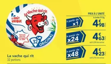 La vache qui rit - 32 Portions offre à 4,93€ sur Metro