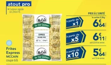McCain - Frites Express offre à 6,64€ sur Metro