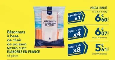 Bâtonnets À Base De Chair De Poisson offre à 5,61€ sur Metro
