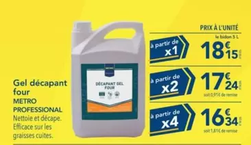 Metro - Gel Décapant Four  Professional offre à 18,15€ sur Metro
