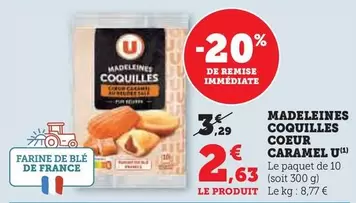 U - Madeleines Coquilles Coeur Caramel offre à 2,63€ sur Super U