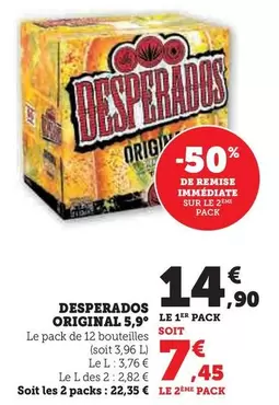 Desperados - Original 5,9 offre à 14,9€ sur Super U