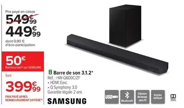 Samsung - Barre De Son offre à 449,99€ sur Carrefour Express