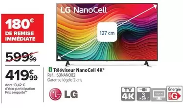 LG - Téléviseur NanoCell 4K offre à 419,99€ sur Carrefour Express