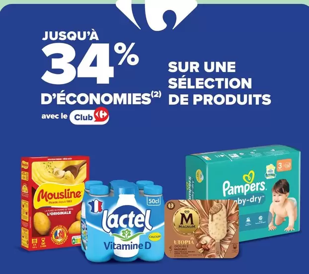 Pampers - Sur Une Sélection De Produits offre sur Carrefour Express