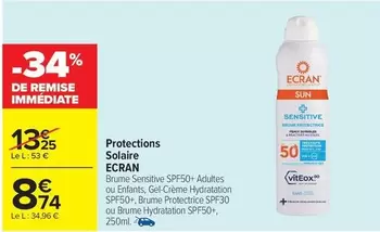 Sun - Protections Solaire offre à 8,74€ sur Carrefour Express
