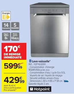 Hotpoint - Lave-vaisselle offre à 429,99€ sur Carrefour Express