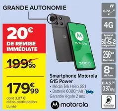 Motorola - Smartphone G15 Power offre à 179,99€ sur Carrefour Express
