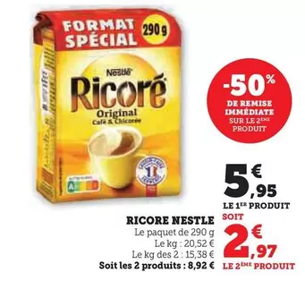 Nestlé - Ricore offre à 5,95€ sur U Express