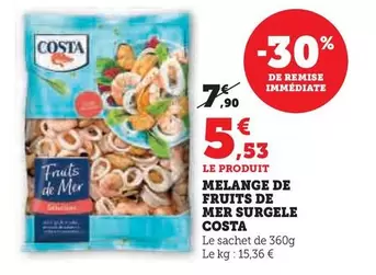 Costa - Melange De Fruits De Mer Surgele offre à 5,53€ sur Hyper U