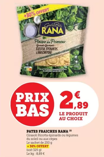 Rana - Pates Fraiches offre à 2,89€ sur Super U