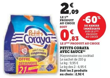 Coraya - Petits Avec Sauce offre à 2,09€ sur Super U