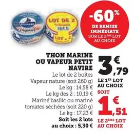 Thon Marine Ou Vapeur Petit Navire offre à 3,79€ sur U Express