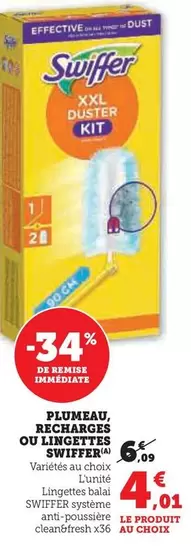 Swiffer - Plumeau, Recharges Ou Lingettes offre à 4,01€ sur Super U