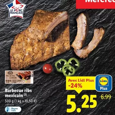 Barbecue Ribs Mexicain offre à 5,25€ sur Lidl