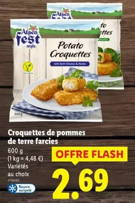 Alpen Fest - Croquettes De Pommes De Terre Farcies offre à 2,69€ sur Lidl
