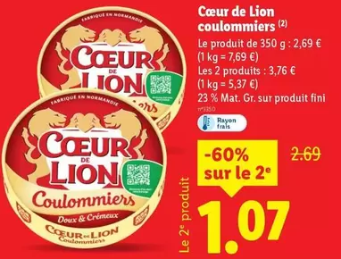 Coeur De Lion - Coulommiers offre à 2,69€ sur Lidl