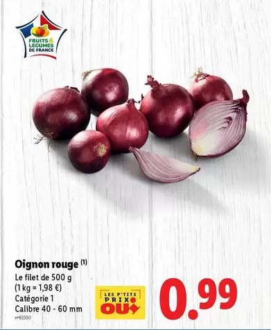 Oignon Rouge offre à 0,99€ sur Lidl
