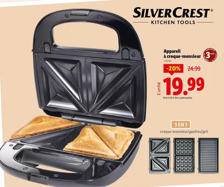 Silvercrest Kitchen Tools - Appareil À Croque Monsieur offre à 19,99€ sur Lidl