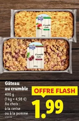 Alpen Fest - Gâteau Au Crumble offre à 1,99€ sur Lidl