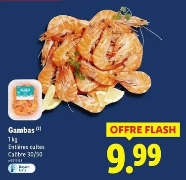 Gambas offre à 9,99€ sur Lidl