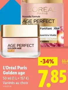 L'Oréal - Paris Golden Age offre à 7,85€ sur Lidl