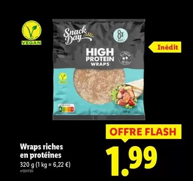 Snack Day - Wraps Riches En Protéines offre à 1,99€ sur Lidl