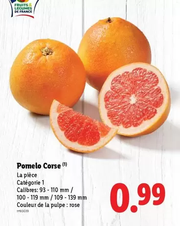 Pomelo Corse offre à 0,99€ sur Lidl