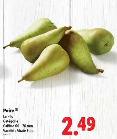 Poire offre à 2,49€ sur Lidl