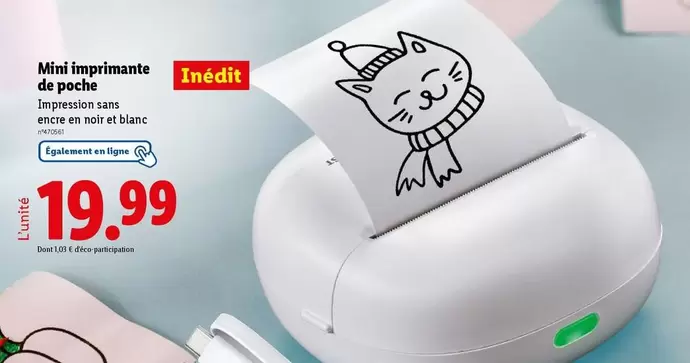 Mini Imprimante De Peche offre à 19,99€ sur Lidl
