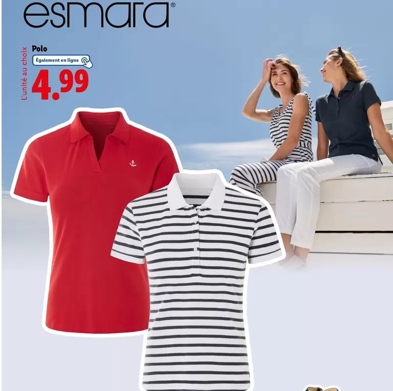 Esmara - Polo offre à 4,99€ sur Lidl