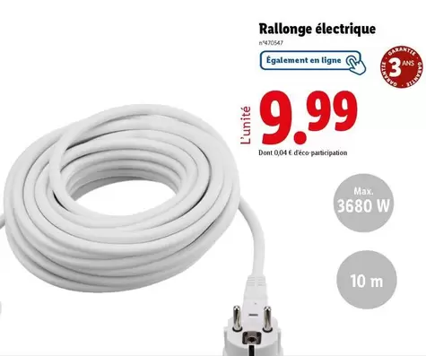 Silvercrest - Rallonge Électrique offre à 9,99€ sur Lidl