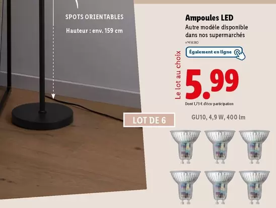 Livarno Home - Ampoules Led offre à 5,99€ sur Lidl