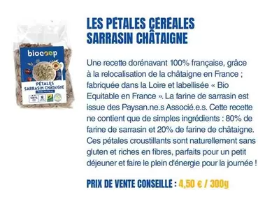 Biocoop  - Les Pétales Cereales Sarrasin Châtaigne offre à 4,5€ sur Biocoop