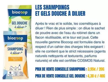 Les Shampoings Et Gels Douche A Diluer offre à 3,95€ sur Biocoop