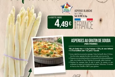 Cat - Asperges Au Gratin De Gouda offre à 4,49€ sur Supermarché Match