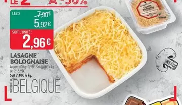 Lasagne Bolognaise offre à 2,96€ sur Supermarché Match