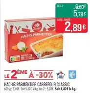 Carrefour - Hachis Parmentier Classic offre à 2,89€ sur Supermarché Match