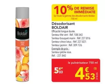 Boldair - Désodorisant offre à 4,53€ sur Metro