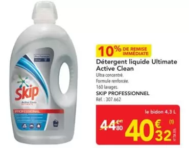 Skip - Detergent Liquide Ultimate Active Clean offre à 40,32€ sur Metro