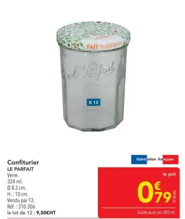 Fait Maison - Confiturier offre à 0,79€ sur Metro