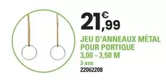 Cap Nature - Jeu D'Anneaux Metal Pour Portique offre à 21,99€ sur JouéClub