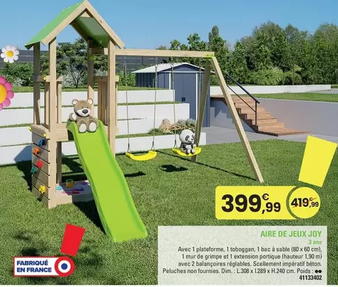 Aire De Jeux Joy offre à 399,99€ sur JouéClub